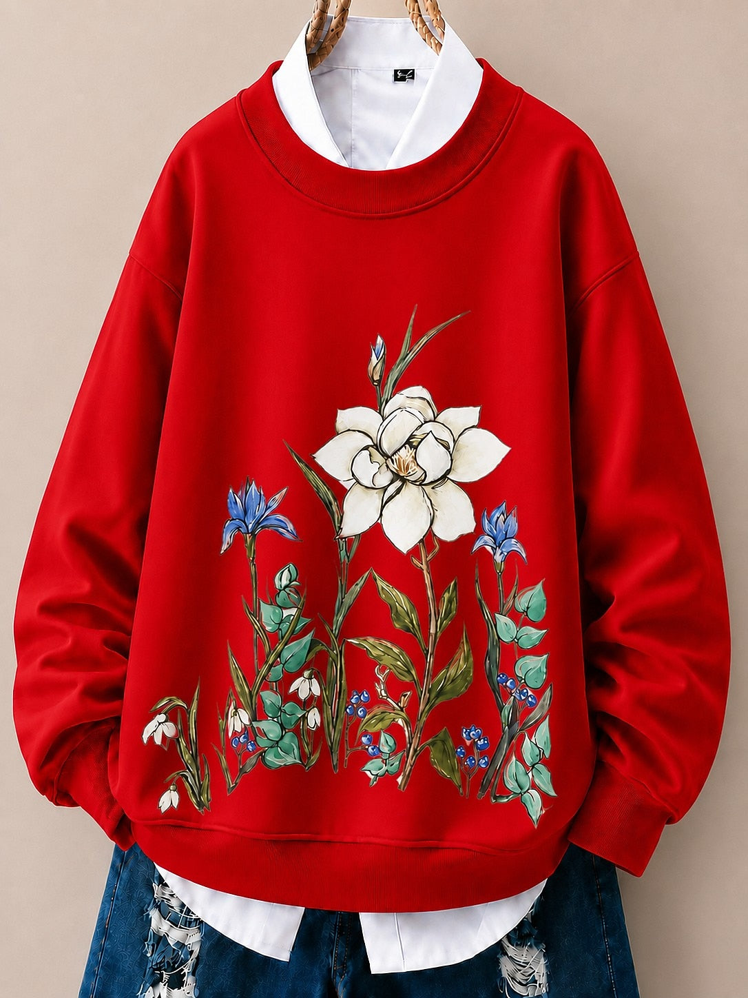Wildflowers With Botanical Stems women's sweatshirts - product image 7