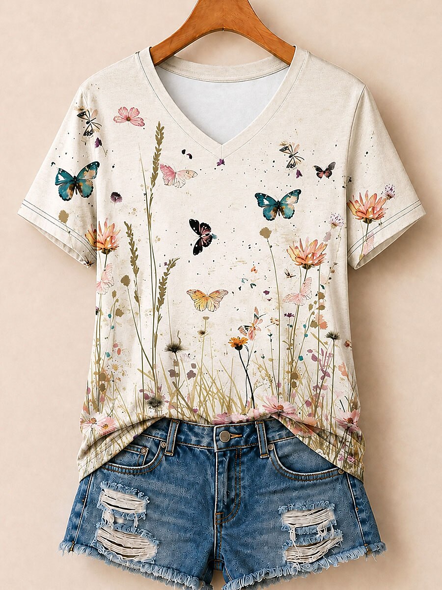 Modern Botanical Panel - Life Stories Cotton Tee