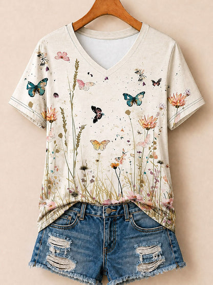 Modern Botanical Panel - Life Stories Cotton Tee