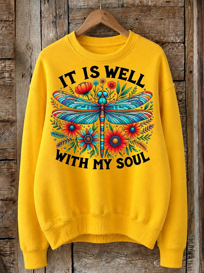 It Is Well With My Soul - Christian Inspirational Cotton Blend Sweatshirt