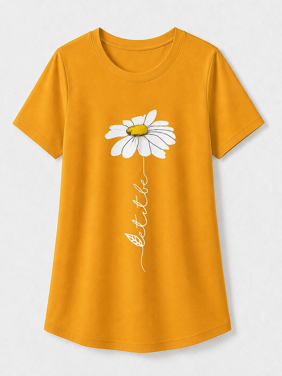 Rose Basic Summer Tee in Green with beige