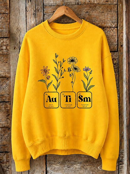 Autism With Wildflowers - Life Stories Cotton Blend Sweatshirt