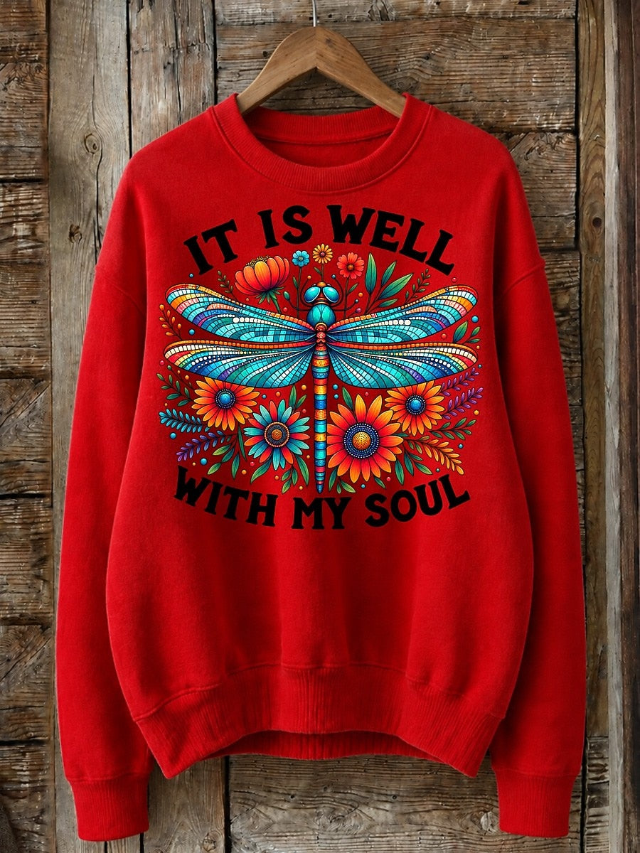 It Is Well With My Soul - Christian Inspirational Cotton Blend Sweatshirt