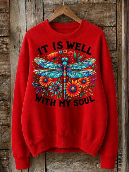 It Is Well With My Soul - Christian Inspirational Cotton Blend Sweatshirt