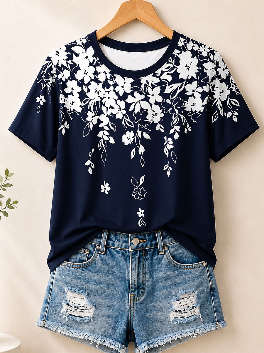 Dramatic Floral Bouquet - Flora Cotton Tee