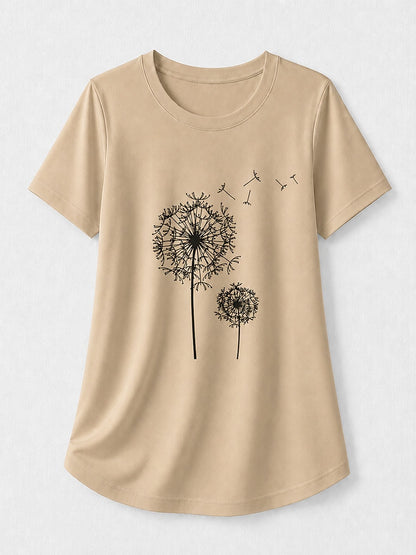 Teal Basic Summer Tee in Purple Blue