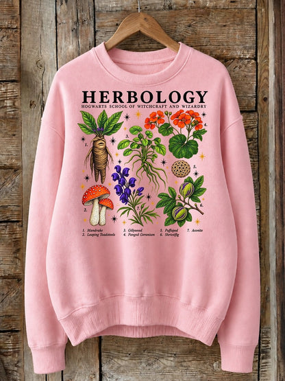 Herbology Botanical Chart - Life Stories Cotton Blend Sweatshirt