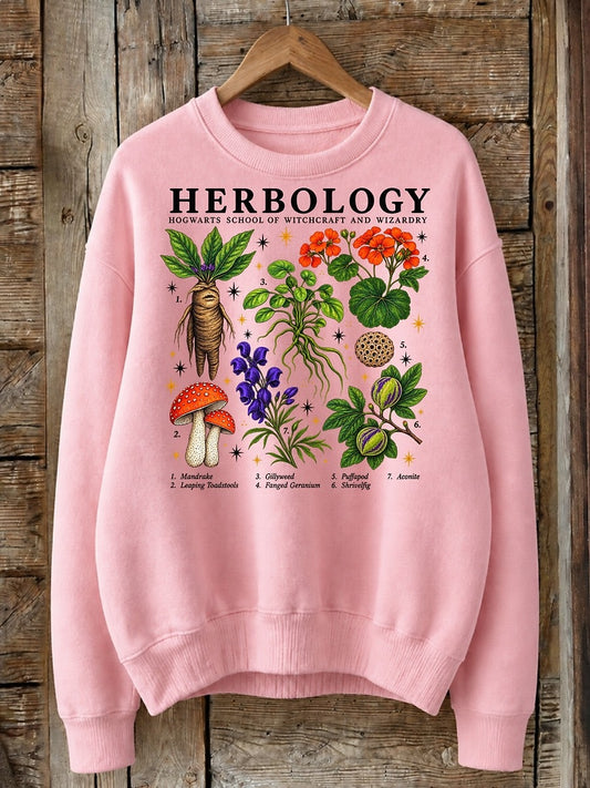 Herbology Botanical Chart - Life Stories Cotton Blend Sweatshirt