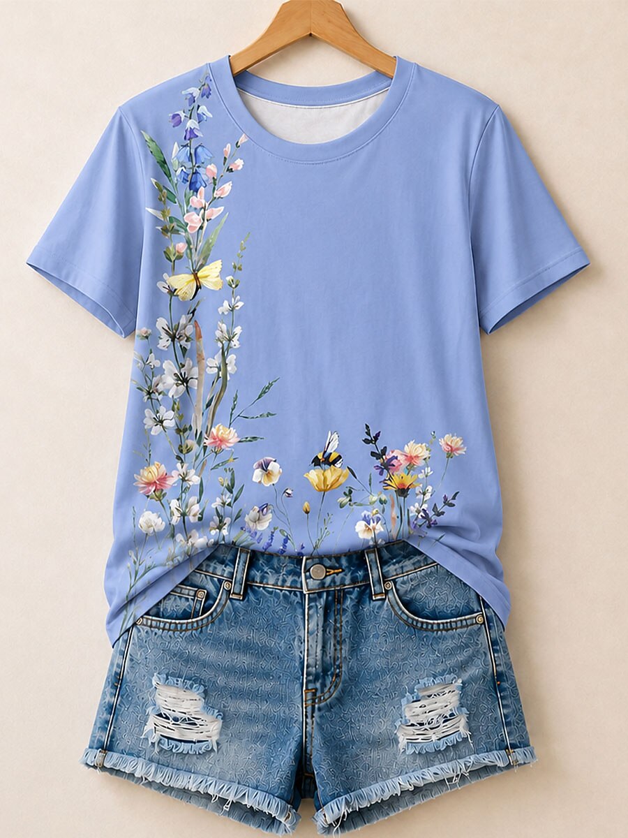 Vintage Field Wildflowers - Life Stories Cotton Tee