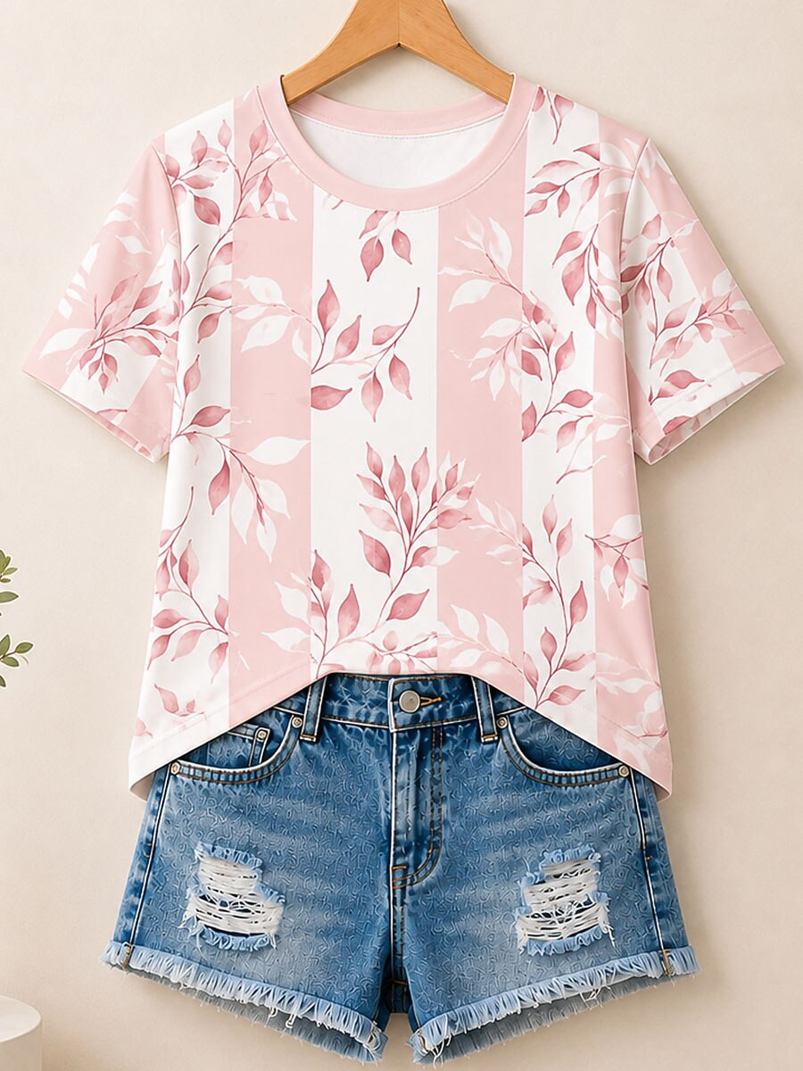 Ornamental Floral Wreath - Flora Cotton Tee