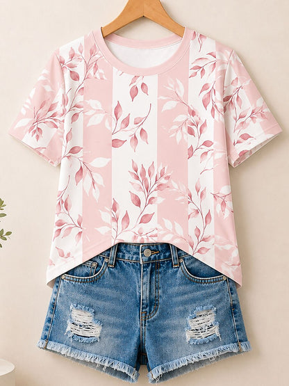 Ornamental Floral Wreath - Flora Cotton Tee