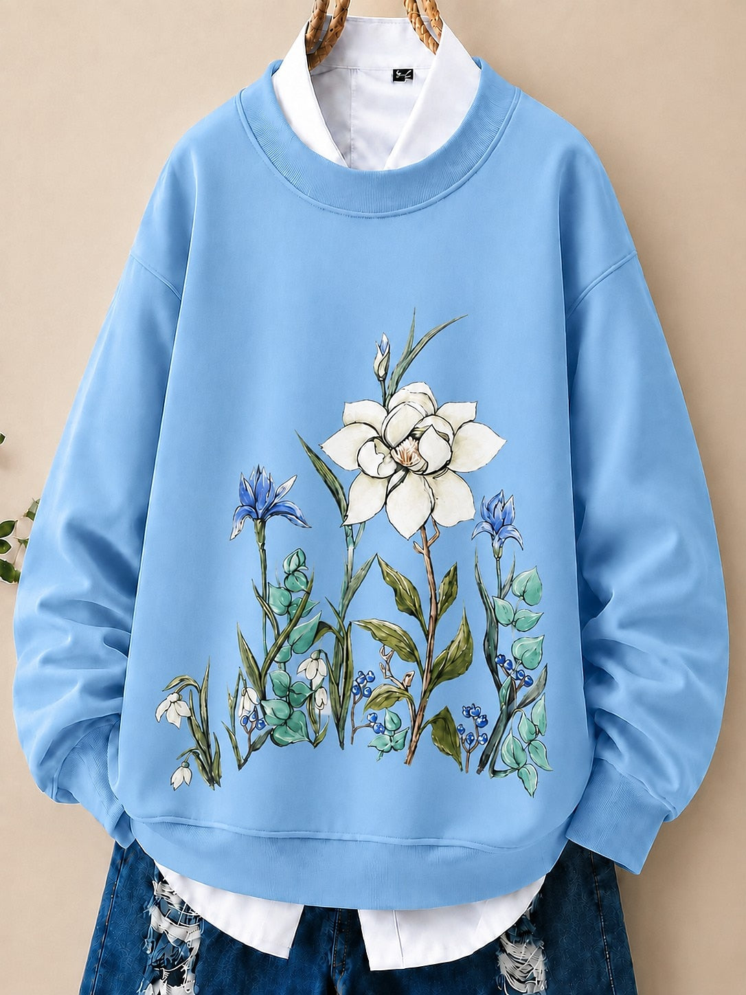 Wildflowers With Botanical Stems women's sweatshirts - product image 5
