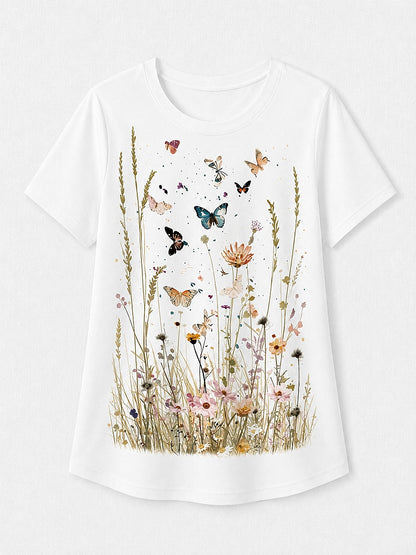 White Basic Summer Tee in White