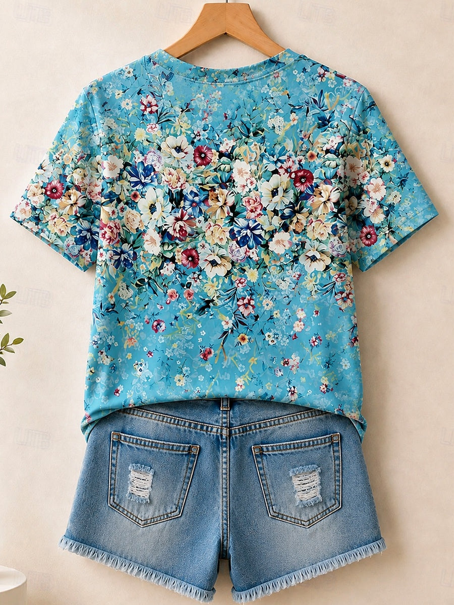 Allover Wildflower Garden - Life Stories Cotton Tee