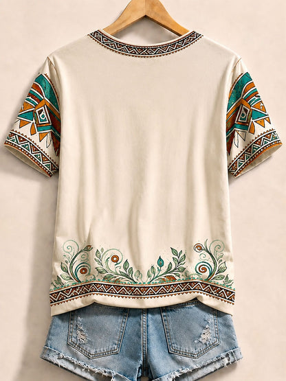 Yellow Bird Cotton Tee in Yellow