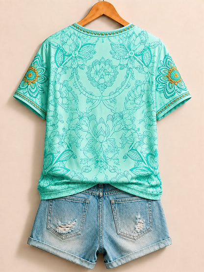 Purple Bird Long Tee in Purple