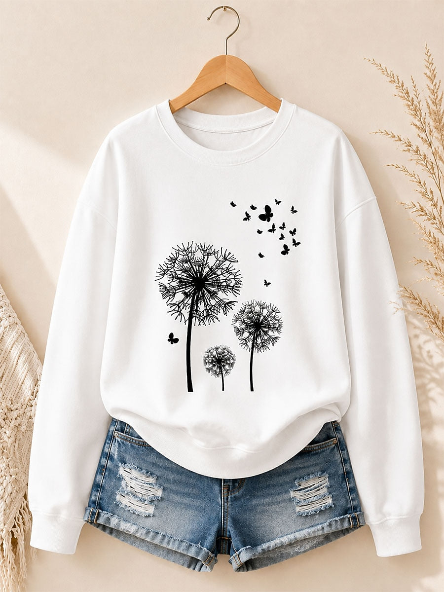 Multicolor Floral Sweatshirt in Blue