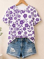 Daisy Meadow Whispers - Flora Cotton Tee