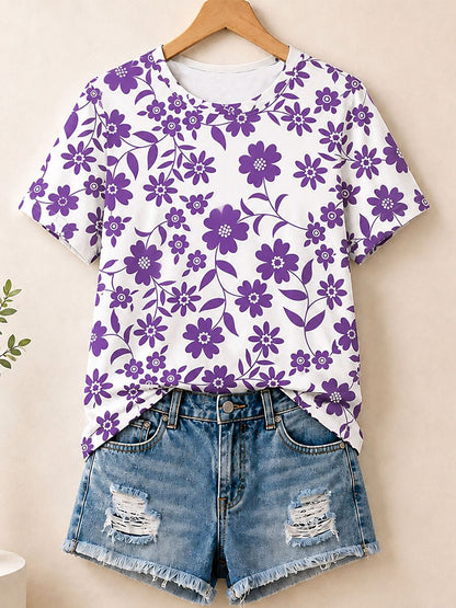 Modern Wildflower Story - Life Stories Cotton Tee